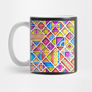 3d Colorful Geometric Pattern, Crazy Print Mug